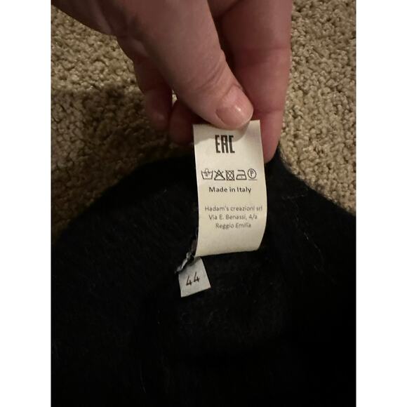 Kangra Black Alpaca Merino Wool Sweater Made in Italy Size 44 (M) LuxurySweater - Picture 7 of 7